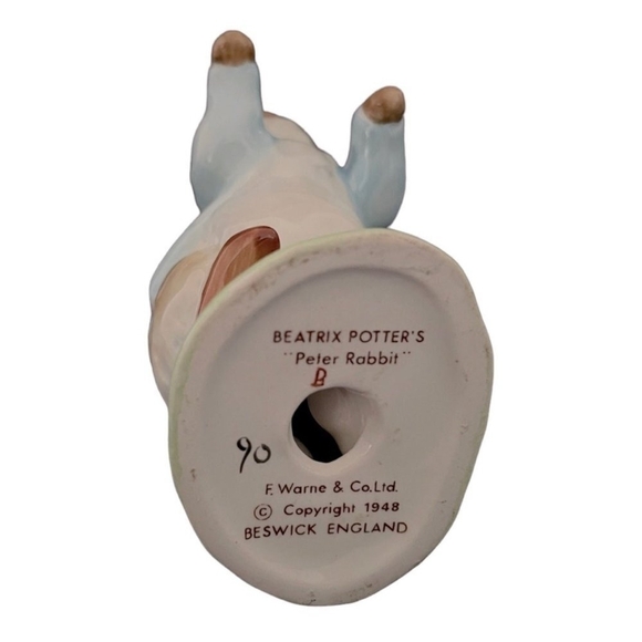 Vintage 1948-80 BESWICK BEATRIX Potter PETER RABBIT Ceramic Collectible Statue - Picture 5 of 5